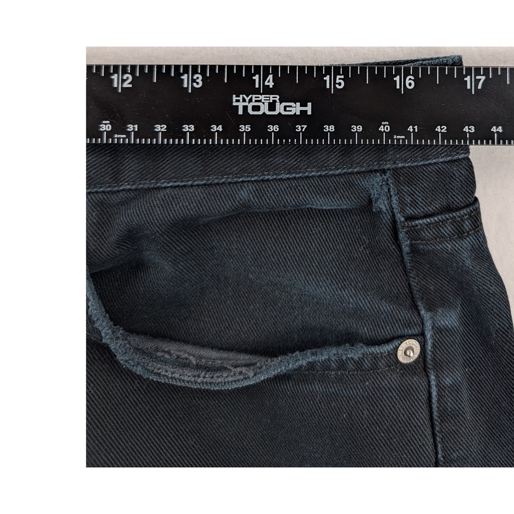 Vintage Calvin Klein Jeans Mens 34 Black Straight Leg 100% Cotton Denim Jeans - Picture 4 of 10